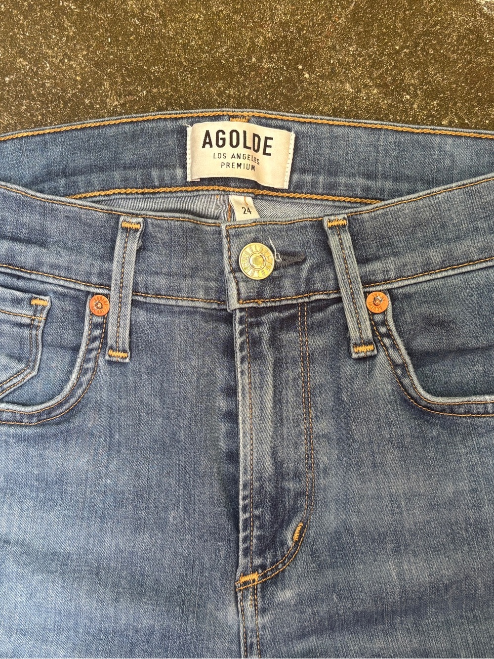 Agolde Light Blue High-Rise Denim Jeans